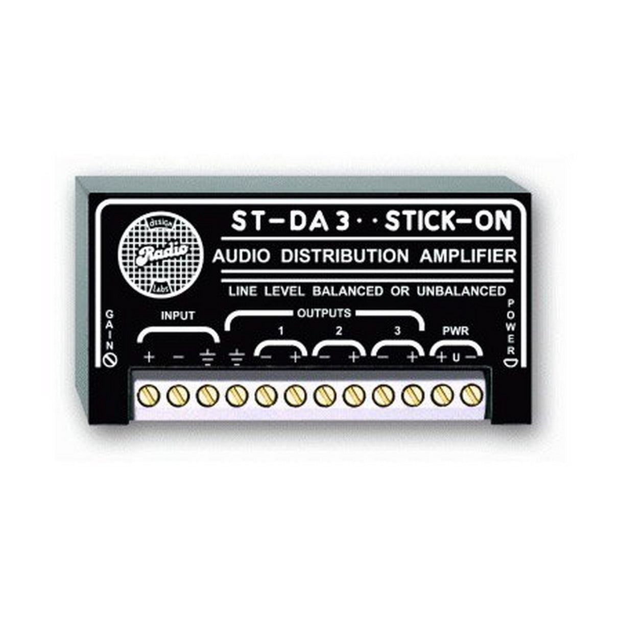 RDL ST-DA3 1x3 Line Level Distribution Amplifier