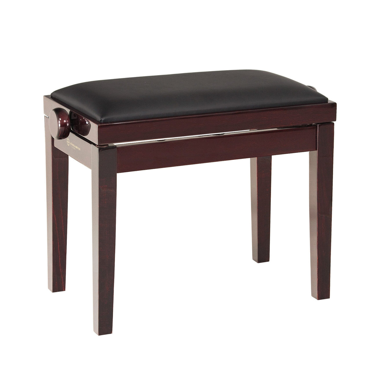 K&M 13751 Piano Bench Wooden Frame without Cushion, Mahogany Glossy Finish