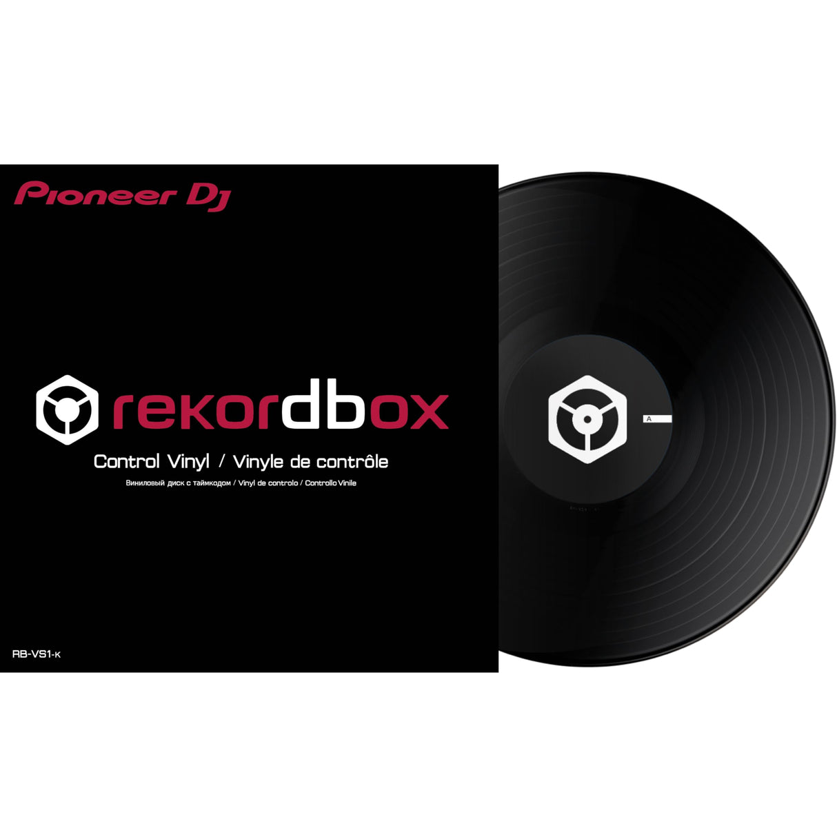 Pioneer DJ RB-VS1 DVS Control Vinyl for rekordbox dj, Black, Single Unit