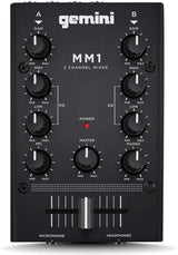 Gemini MM1 2 Channel Mini Analog DJ Mixer (Used)