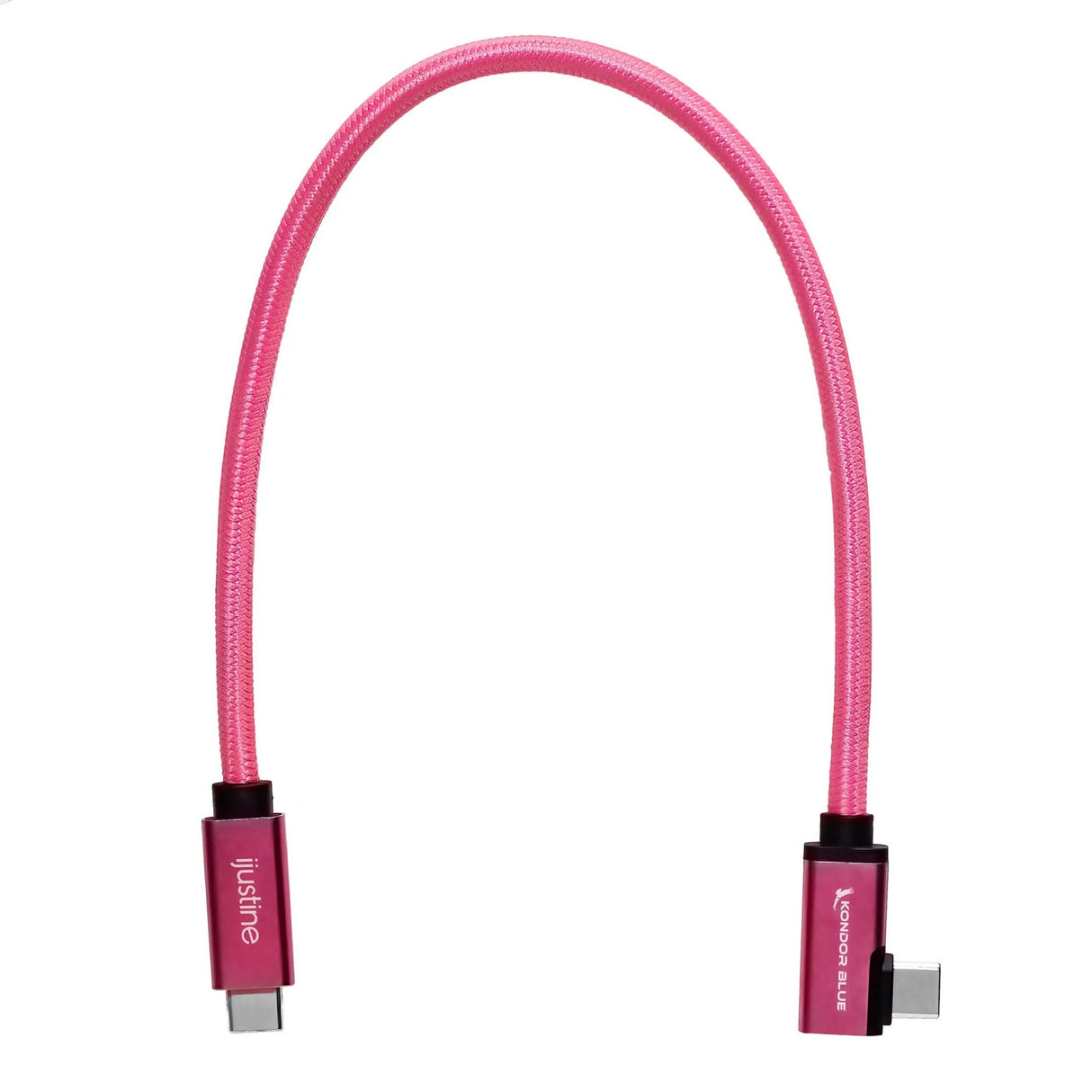 Kondor Blue KB-USBC-RA12-J iJustine Pink USB C 3.1 Data and Charging Cable, 1-Feet