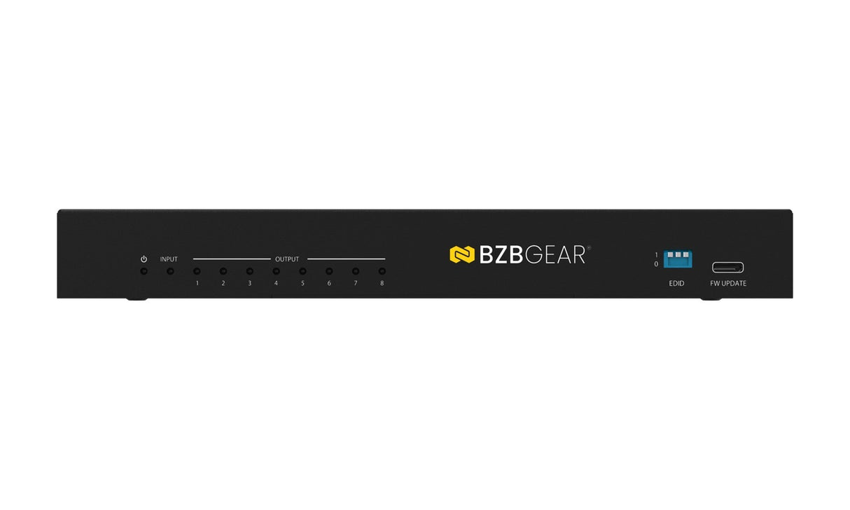 BZBGEAR BG-8K-DA18 1x8 HDMI 2.1 8K Splitter with Downscaling & Audio De-Embedding