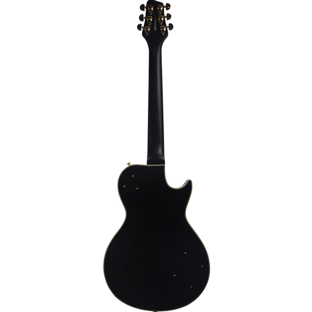 Sawtooth ST-H70C-LH-STNBK Heritage 70 Series Left-Handed Maple Top Electric Guitar, Satin Black, No Pickguard