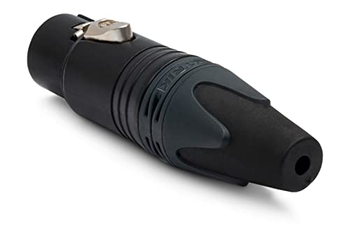 Neutrik NC3FXX-BAG 3 Pole Female XLR Cable Connector with Black Metal Housing and Silver Contacts