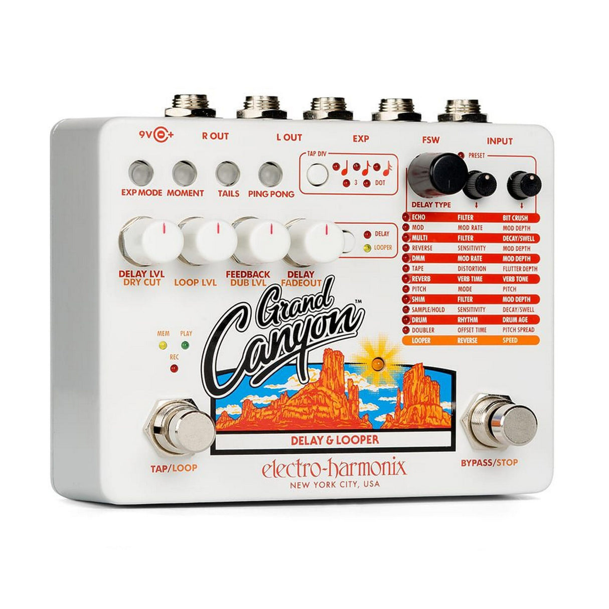 Electro-Harmonix GRAND CANYON Delay and Looper Pedal