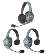 Eartec UL321 UltraLITE 3 Person System with 2 Single 1 Double Headset