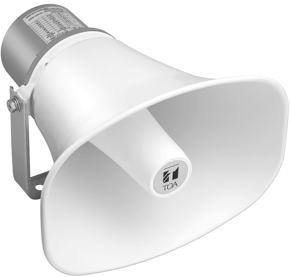 TOA Electronics SC-630TU 30W Built In Transformer Outdoor Paging Horn Speaker White