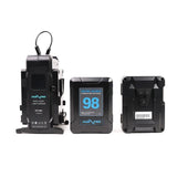 IndiPRO 2VMIBKT Micro-Series 98Wh Li-Ion Batteries and Dual V-Mount Battery Intelligent Charger Kit