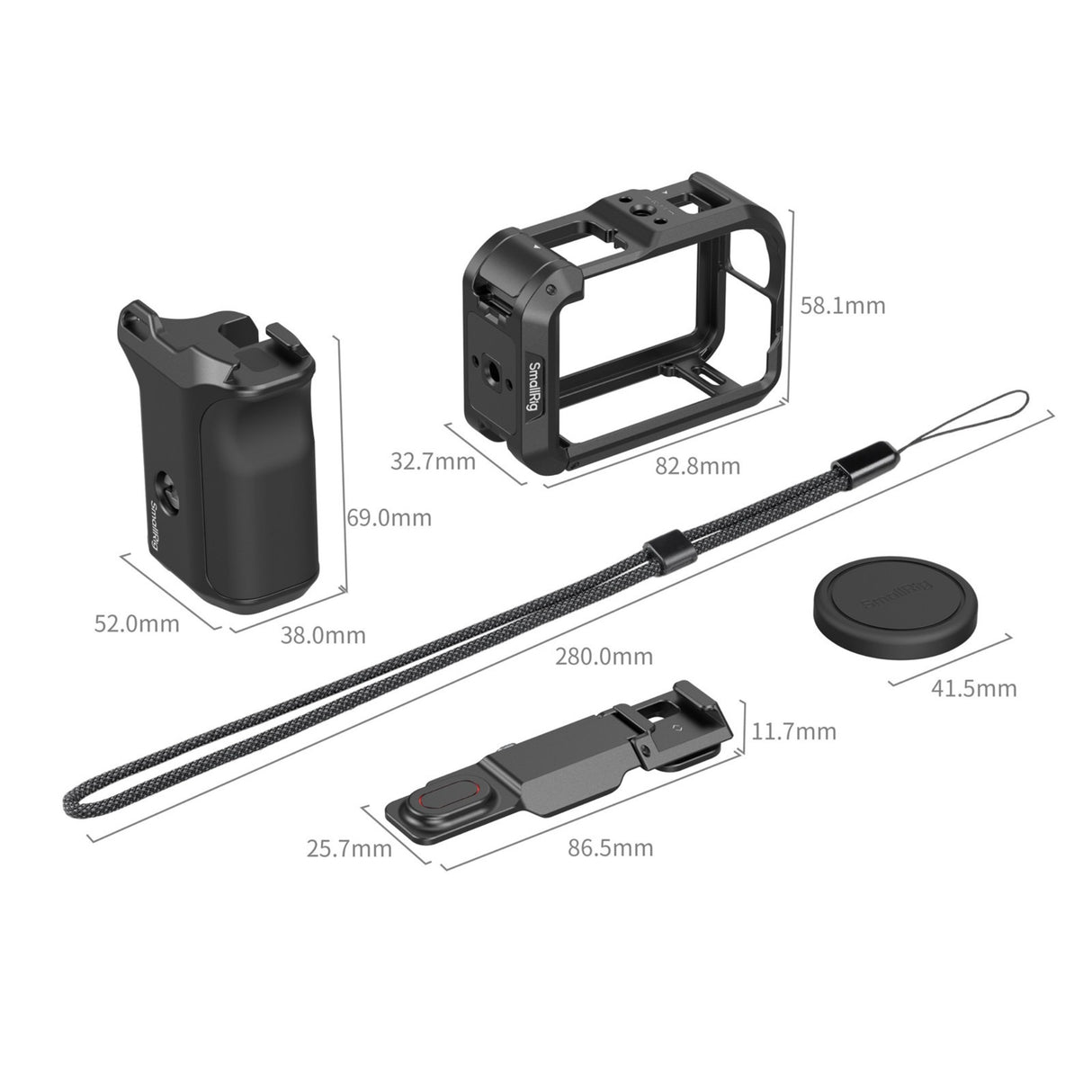 SmallRig 6037 Cage Kit for DJI Osmo Action 6 with Handle