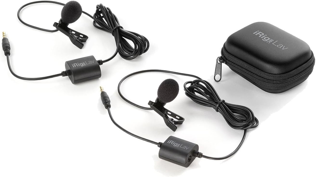 IK Multimedia iRig Lavalier Microphone for Mobile Devices, 2-Pack