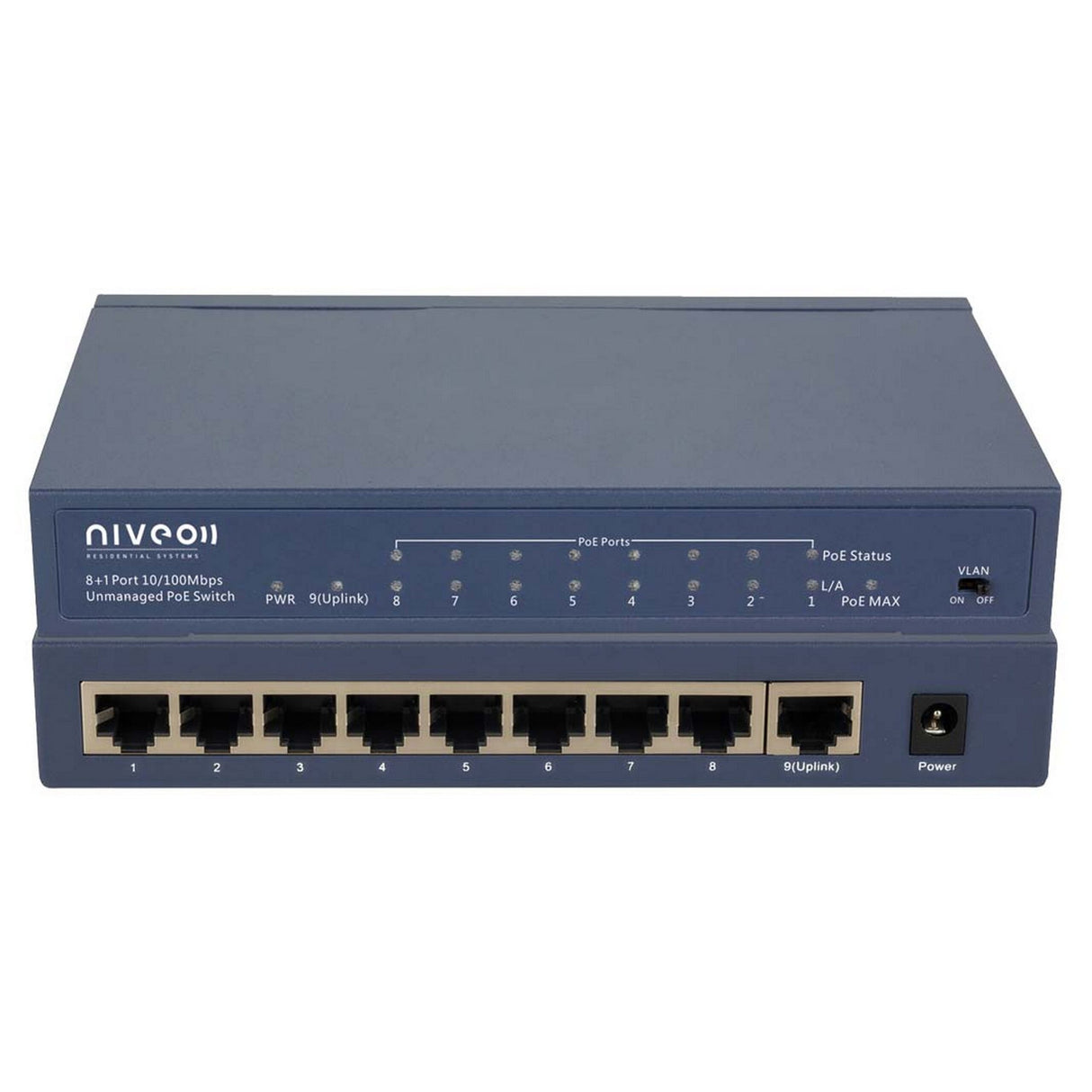 Niveo NRS8FP 8 Port + Uplink 10/100 PoE+ Network Switch