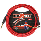 Pig Hog PCH10CAR ’Candy Apple Red’ Instrument Cable 10ft. Right Angle