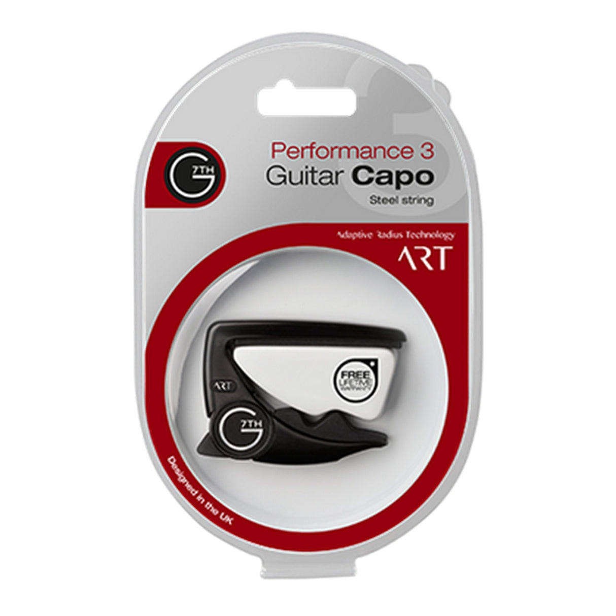 G7th Performance 3 Art Capo for 6-Steel String Guitars Satin Black - accessories
