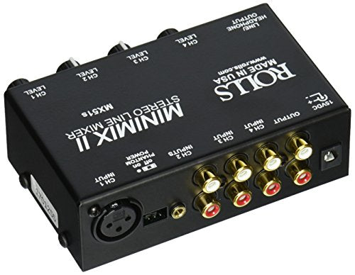 Rolls MX51s Mini Mix 2 Four Channel RCA Mixer