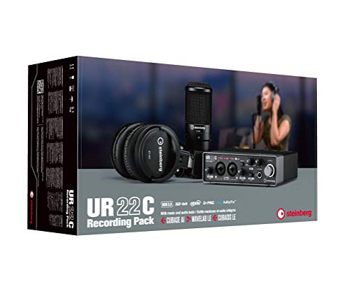 Steinberg UR22C Recording Pack 2 x 2 USB 3.0 Type C Audio Interface with Microphone and Headphone