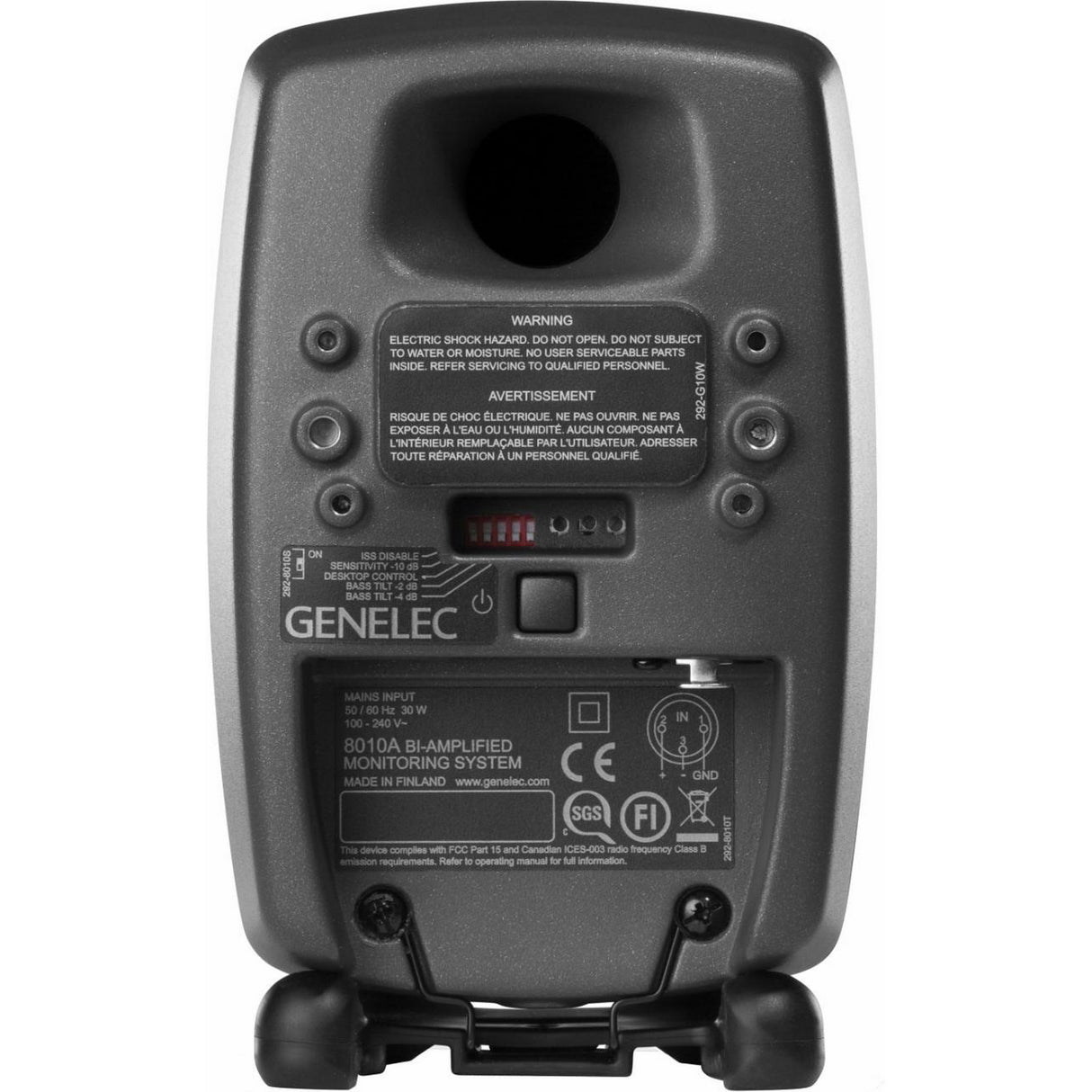 Genelec 8010AP 3-Inch Bi-Amplified Active Monitor, Producer Black Finish, Single