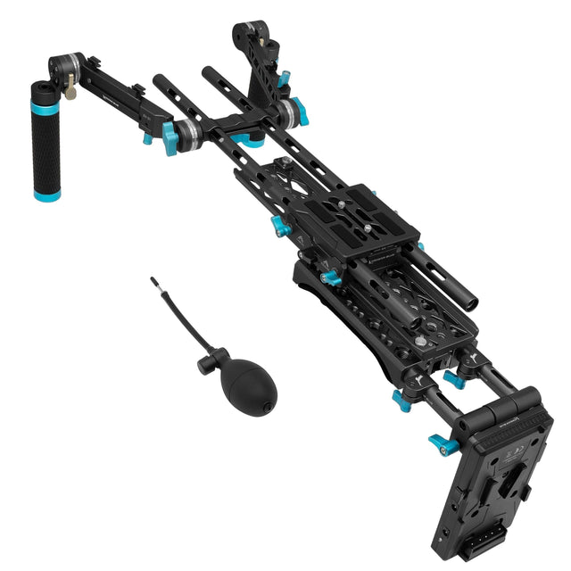 Kondor Blue Shoulder Pad Air Pro Rig V-Mount Raven Black