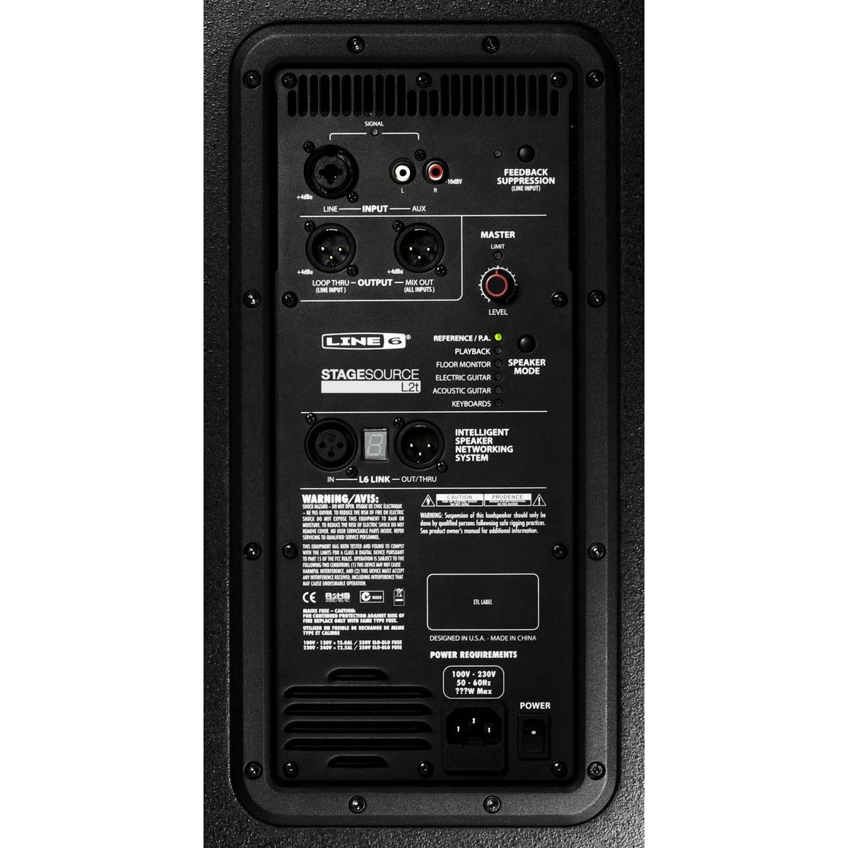 Line 6 StageSource L2t | 800Watts 2 Way Bi Amped PA Speaker Digital Mixer Single