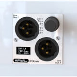 AuviTran AV-WALL-DT4o-B Dante Wall Plate Audio Interface with XLR Line Outputs and Bluetooth