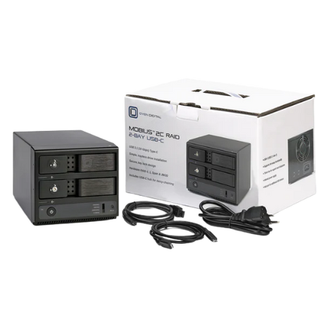 Oyen Digital 16TB Mobius Pro 2C 2-Bay USB-C RAID Hard Drive System