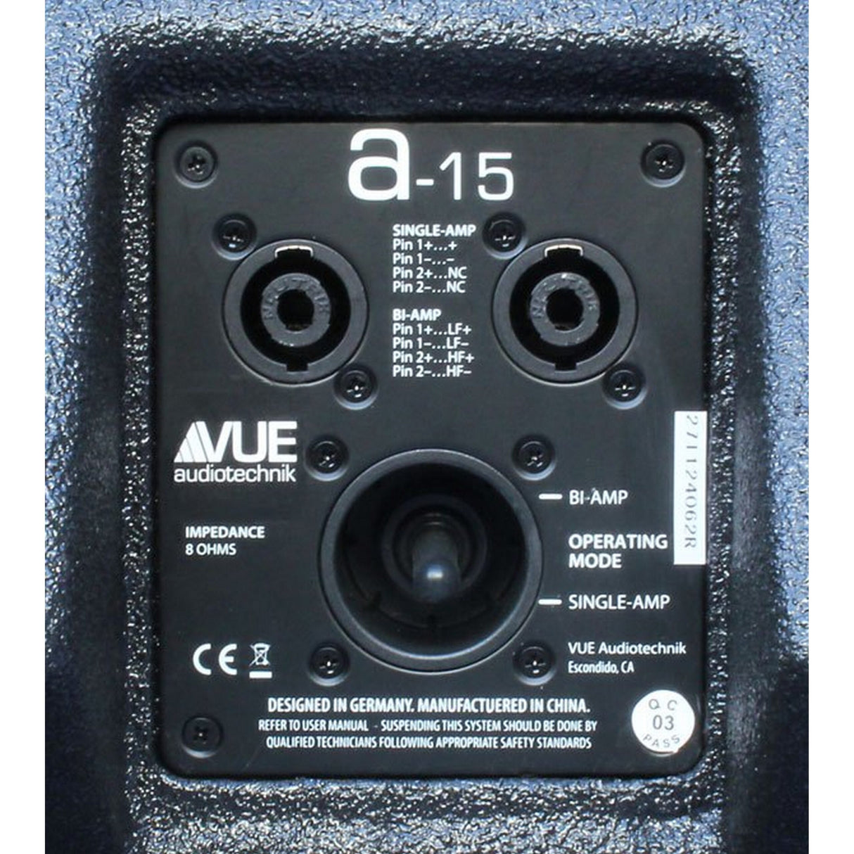 VUE Audiotechnik a-15 2-Way Passive/Bi-Amped Full Range System, 15 Inch