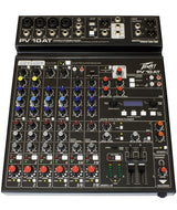 Peavey PV 10AT Compact 10 Channel Mixer with Bluetooth and Antares Auto-Tune