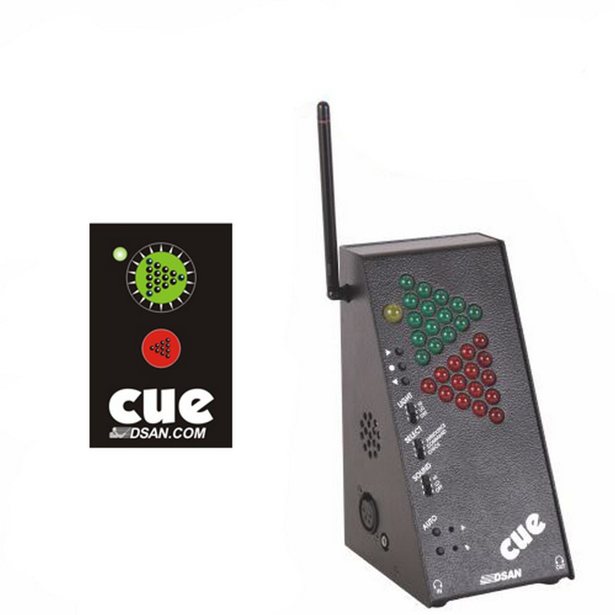 DSAN PC-SYS-AS2 PerfectCue System Cue Light and Sound Signaling System with 2-Command Button Transmitter (PC-433BP-SYS)