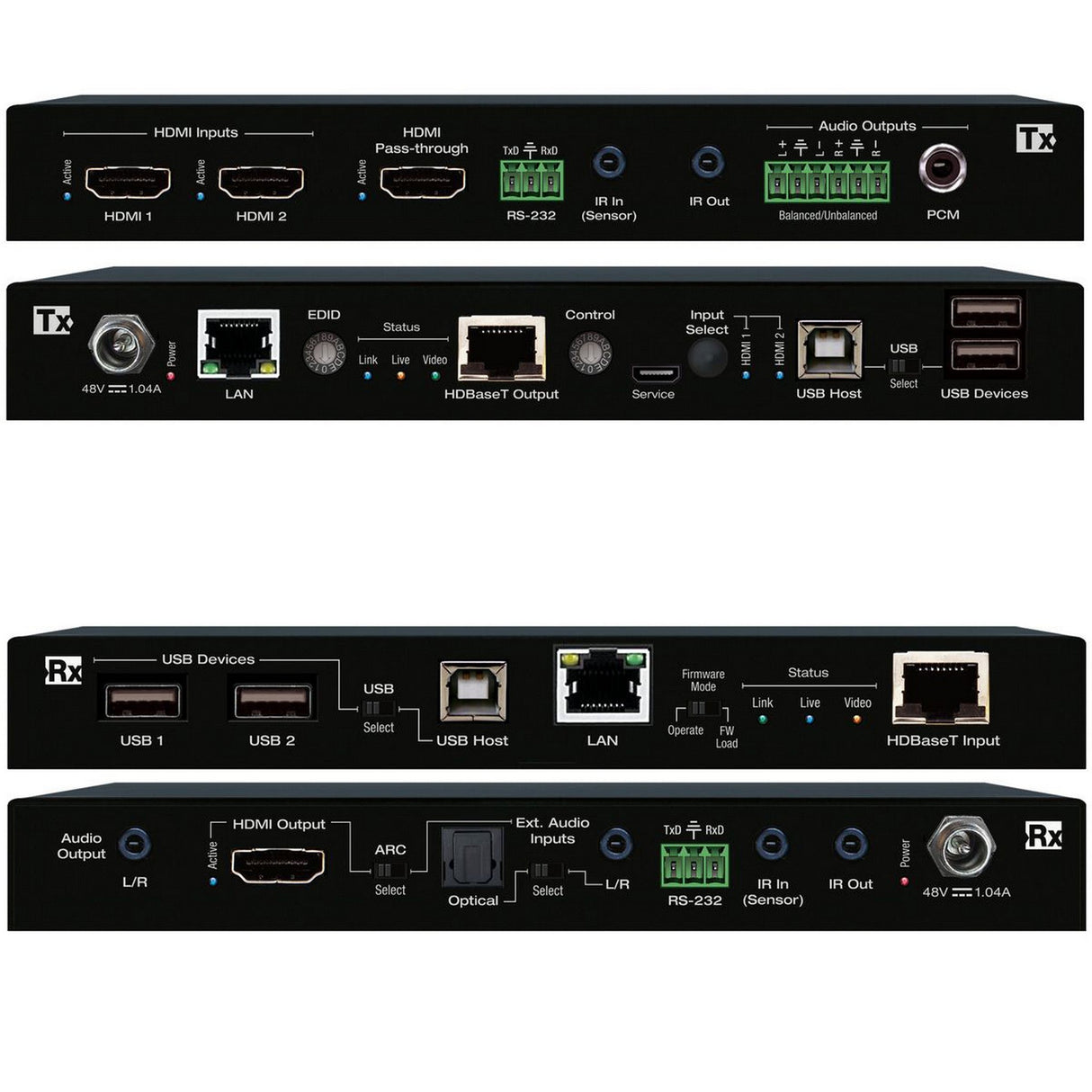 Key Digital KD-XPS22U HDMI over 100m CAT6 HDBaseT Extender and Switcher Set