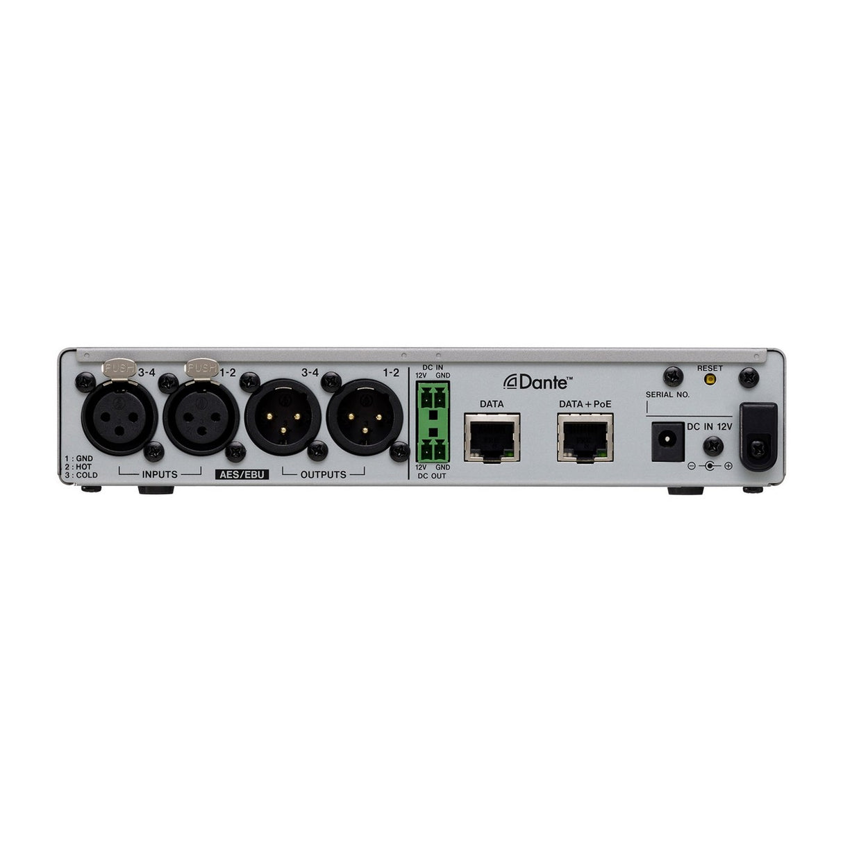 Tascam AE-4D 4 Channel AES/EBU Input/Output Dante Converter with Built-in DSP Mixer
