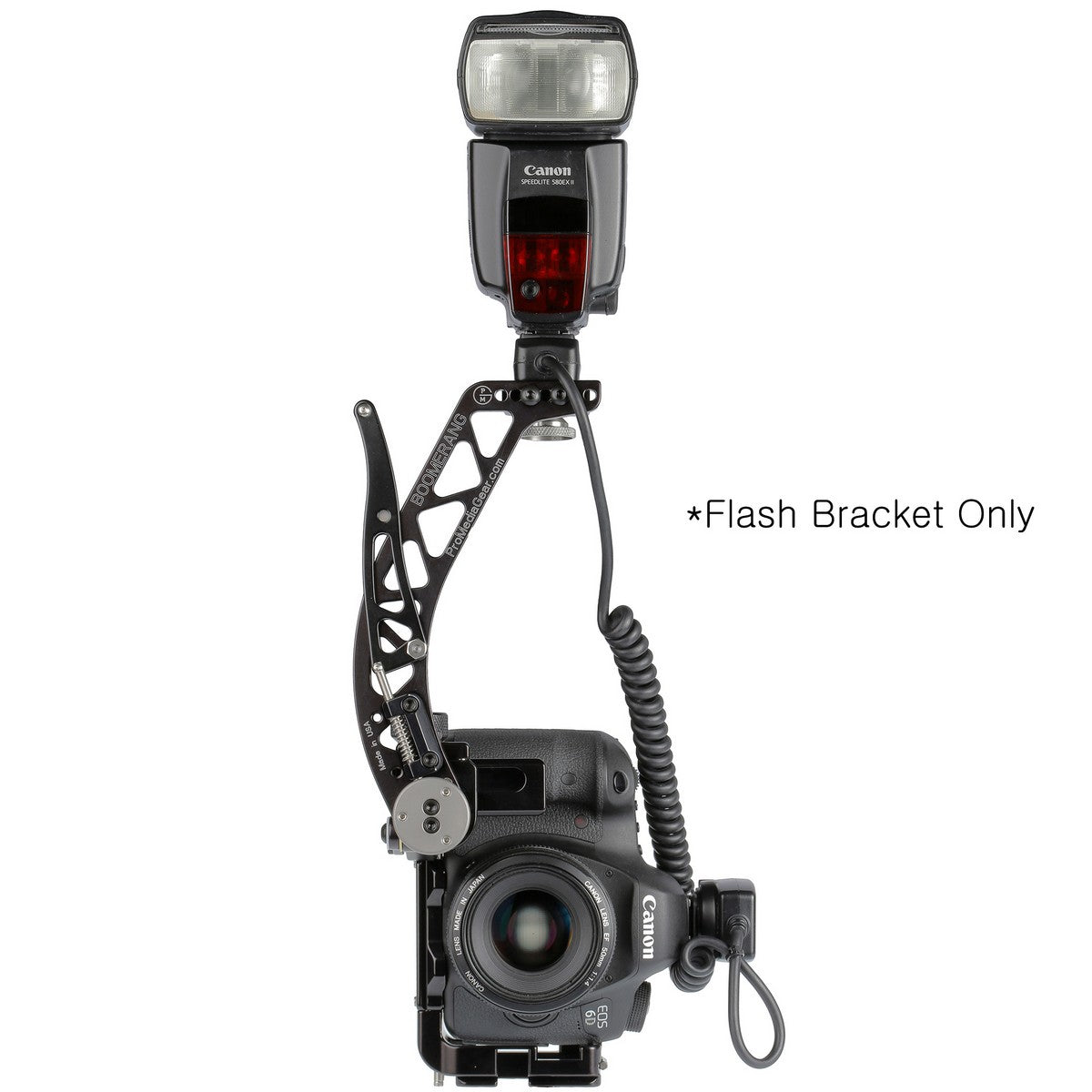 ProMediaGear BBX Boomerang Flash Bracket | Flash Mount Bracket for Cameras without Grip BBX-PBX3BD