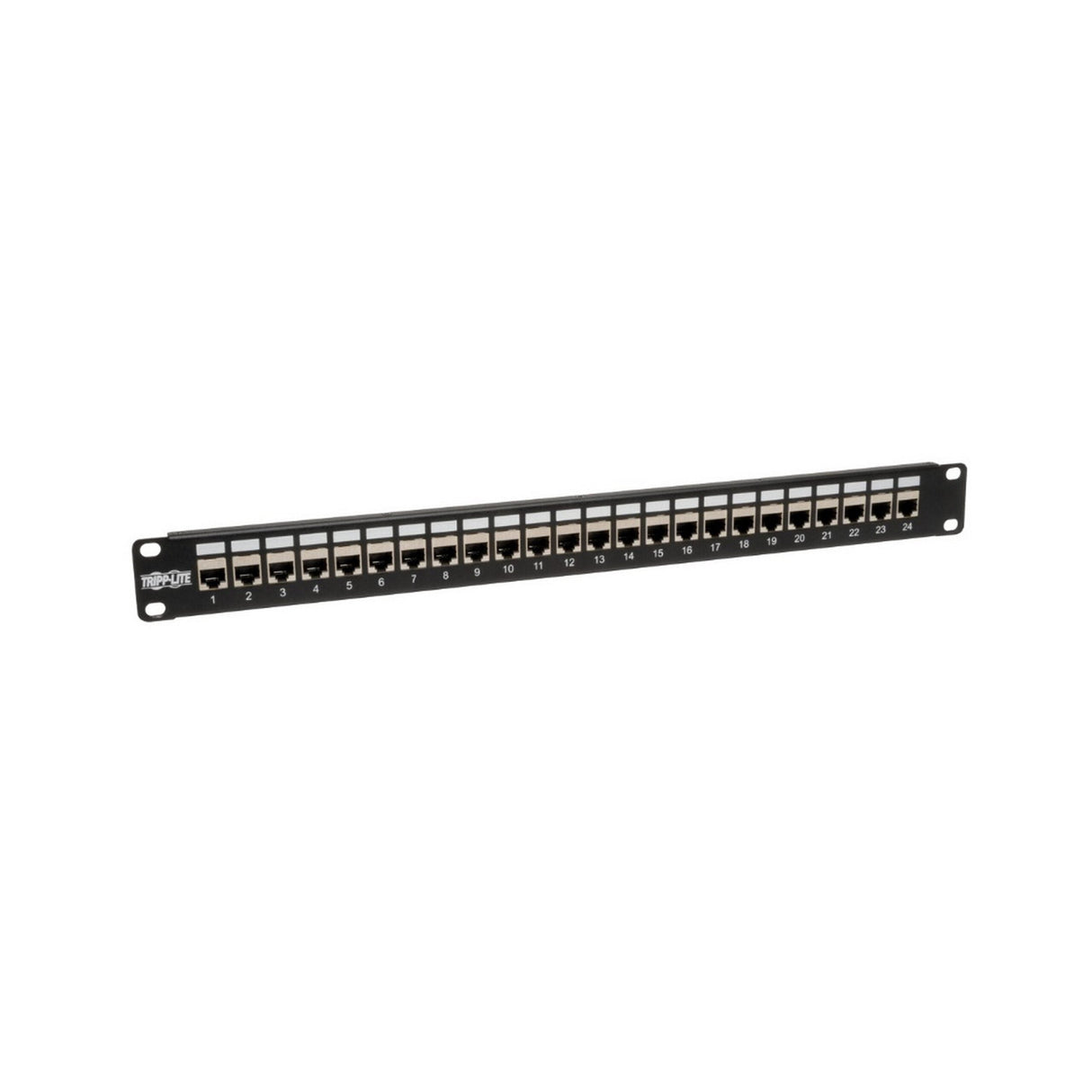 Tripp-Lite N254-024-SH 24-Port 1U Rackmount STP Shielded Cat6 /Cat5 Feedthrough Patch Panel