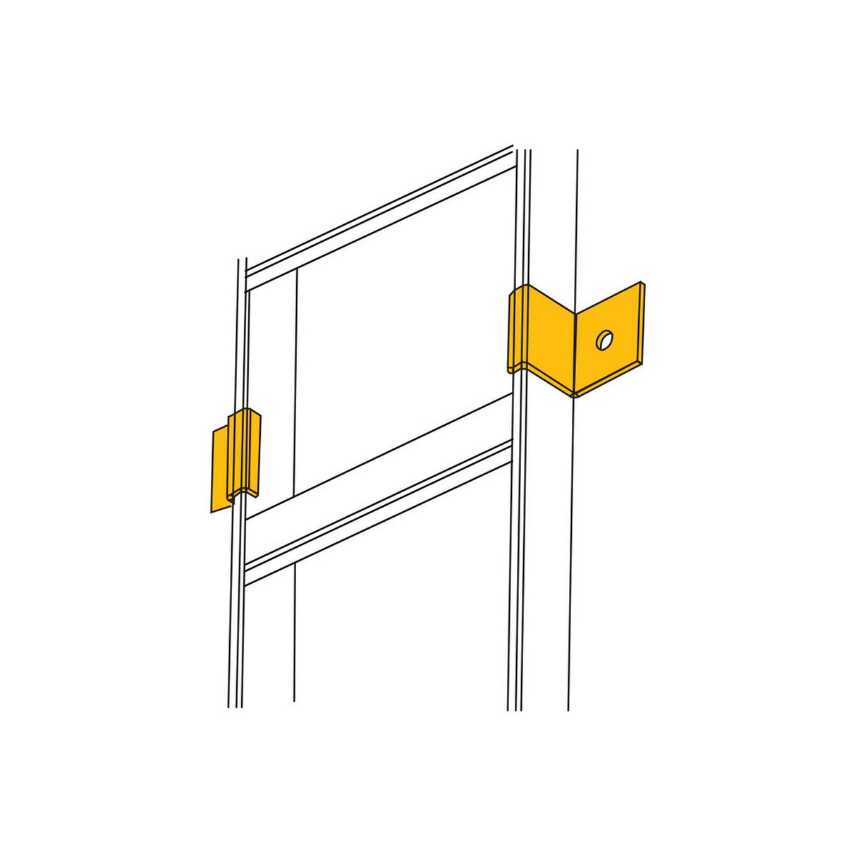 Lowell CLH-VWB Vertical-Mount Wall Brackets for Cable Ladder, Pair