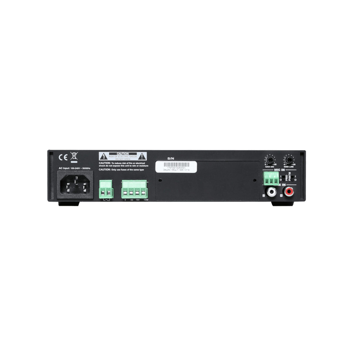Audac COM104 Public Address Amplifier, 40W, 100V