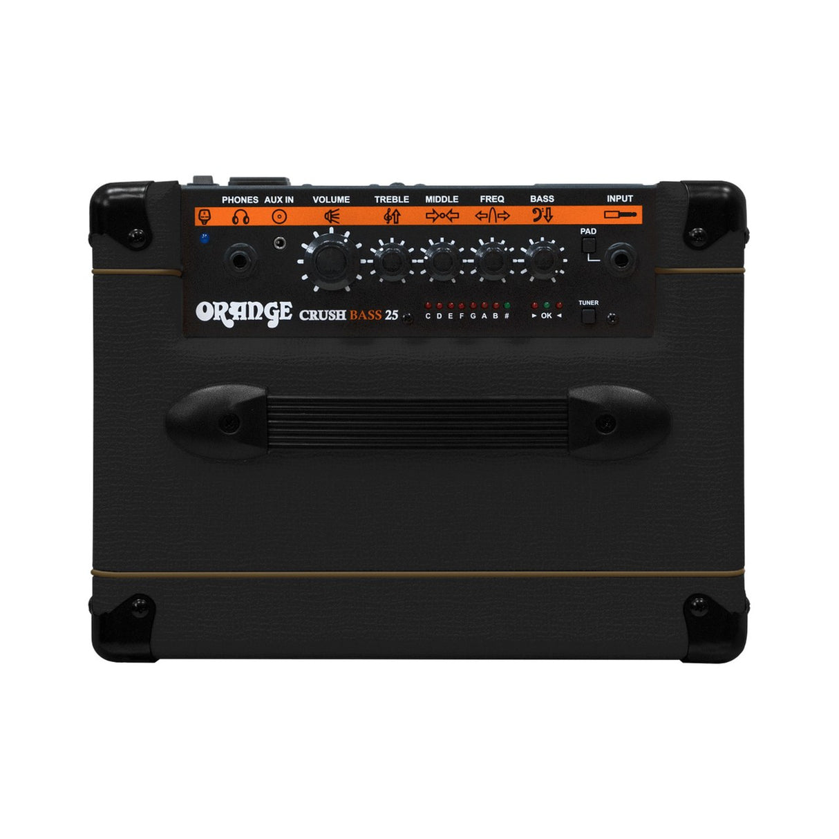 Orange CRUSH-BASS-25-BLK | 25 Watt 8 Inch Bass Amp Combo Black