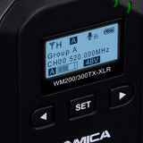 Comica CVM-WM200300XLR UHF Metal XLR Wireless Transmitter