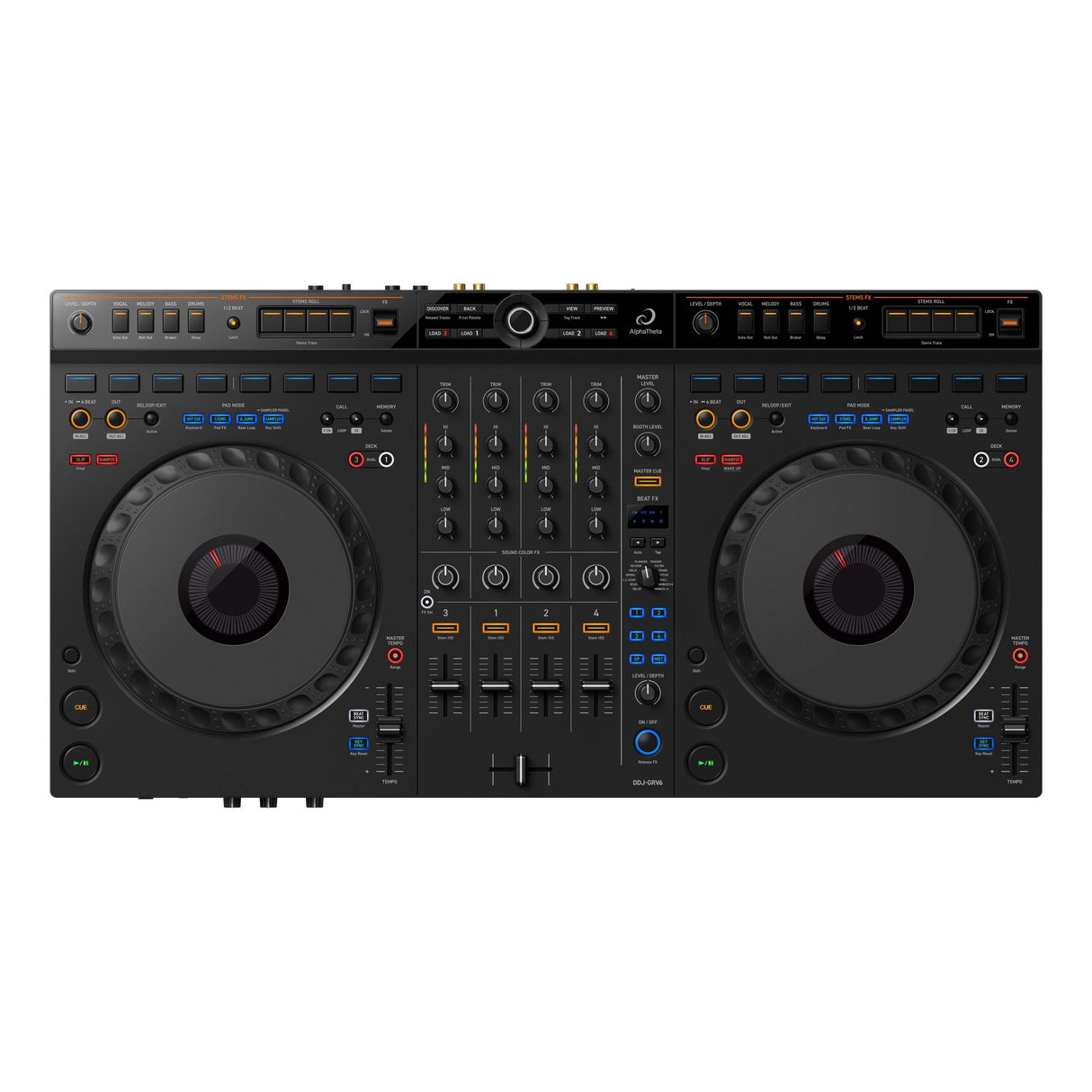 AlphaTheta DDJ-GRV6 4-Channel DJ Performance Controller