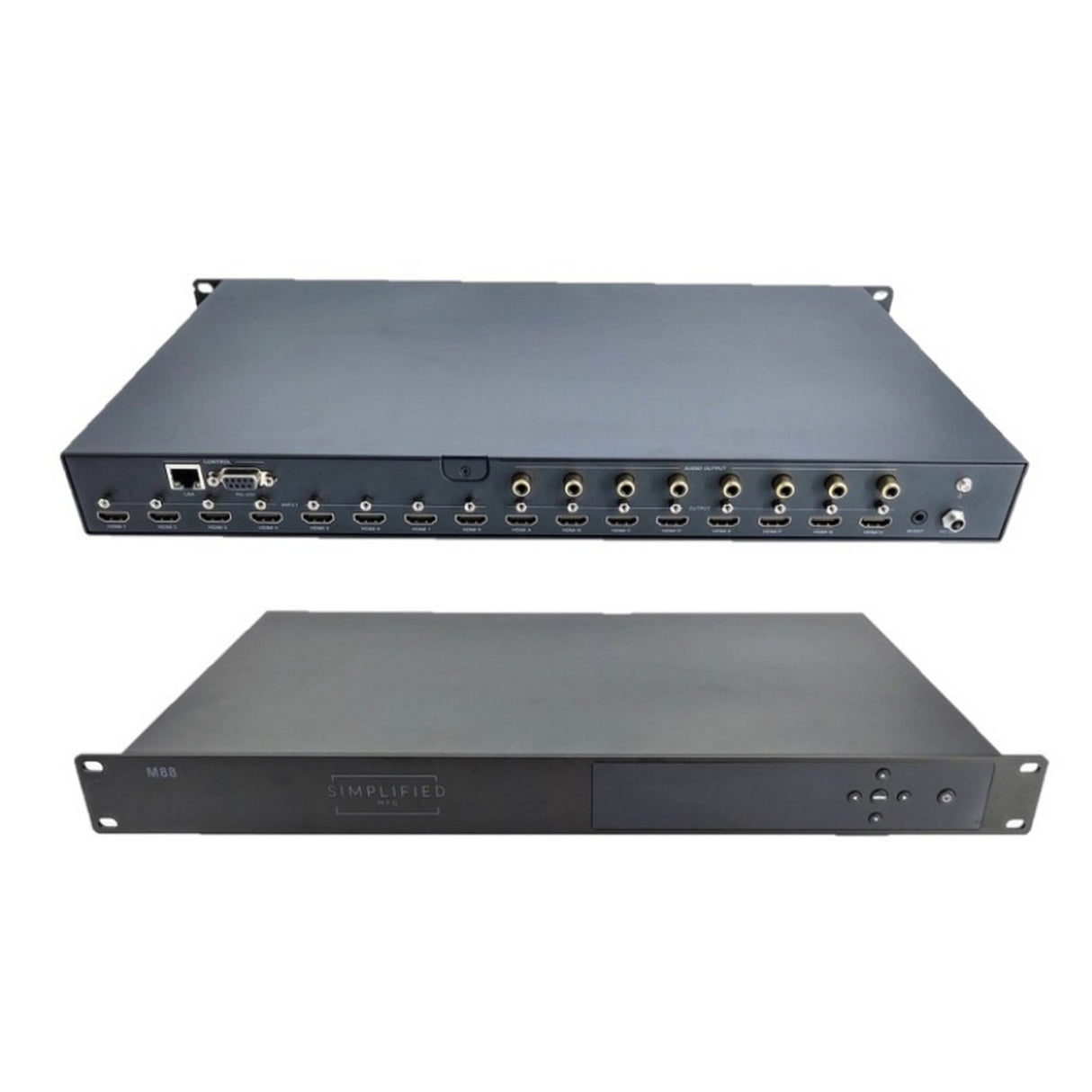 Simplified MFG M88 8 x 8 HDMI Matrix Switch with Audio Breakout