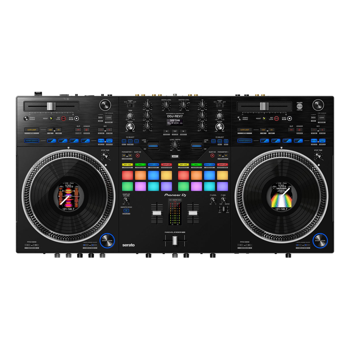 Pioneer DJ DDJ-REV7 Scratch-Style 2-Channel Professional DJ Controller for Serato (Used)