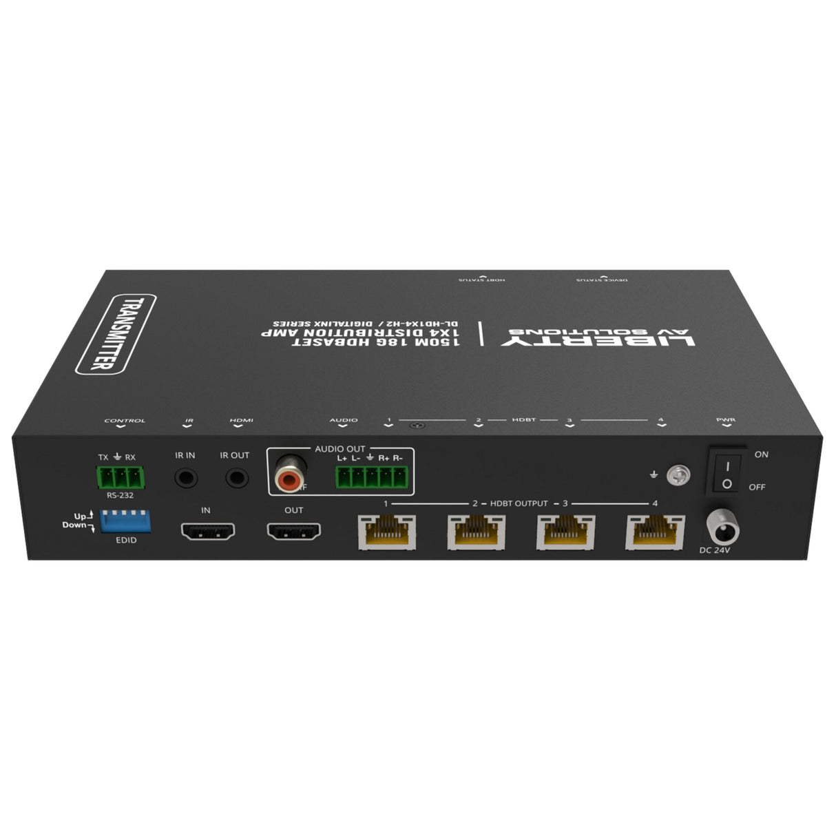 DigitaLinx DL-HD1X4-H2 4K 18G HDMI 2.0 HDBaseT Distribution Amplifier