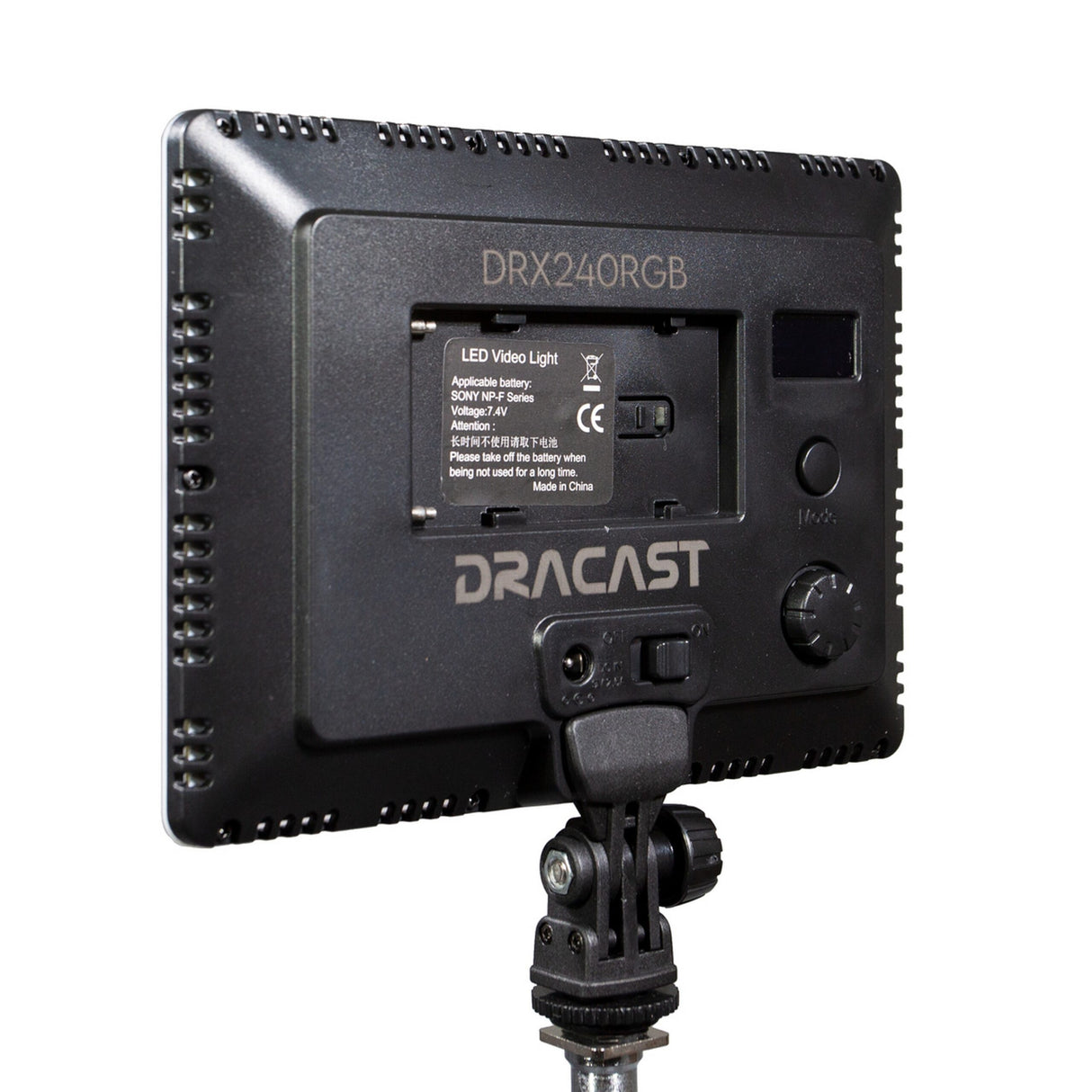 Dracast DRX240RGB X Series LED240 RGBWW On Camera LED Video Light