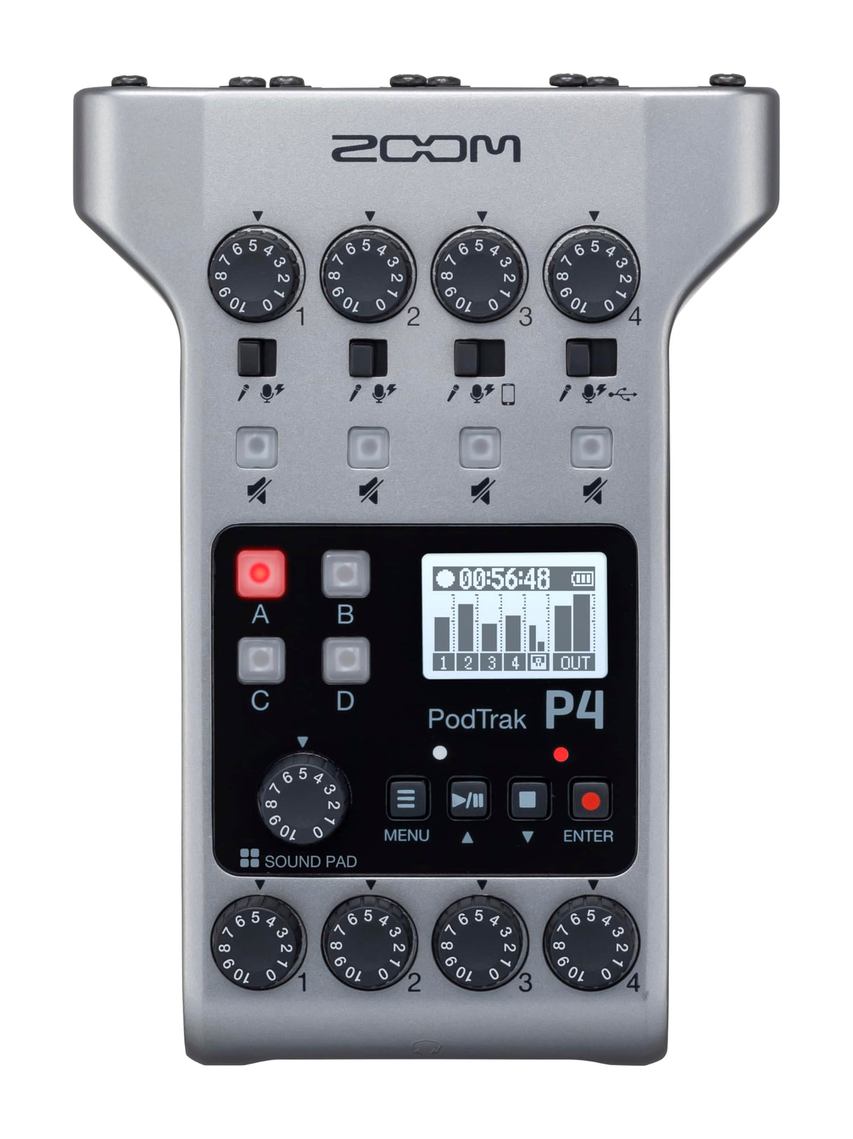 Zoom PodTrak P4 Ultimate Recorder for Podcasting