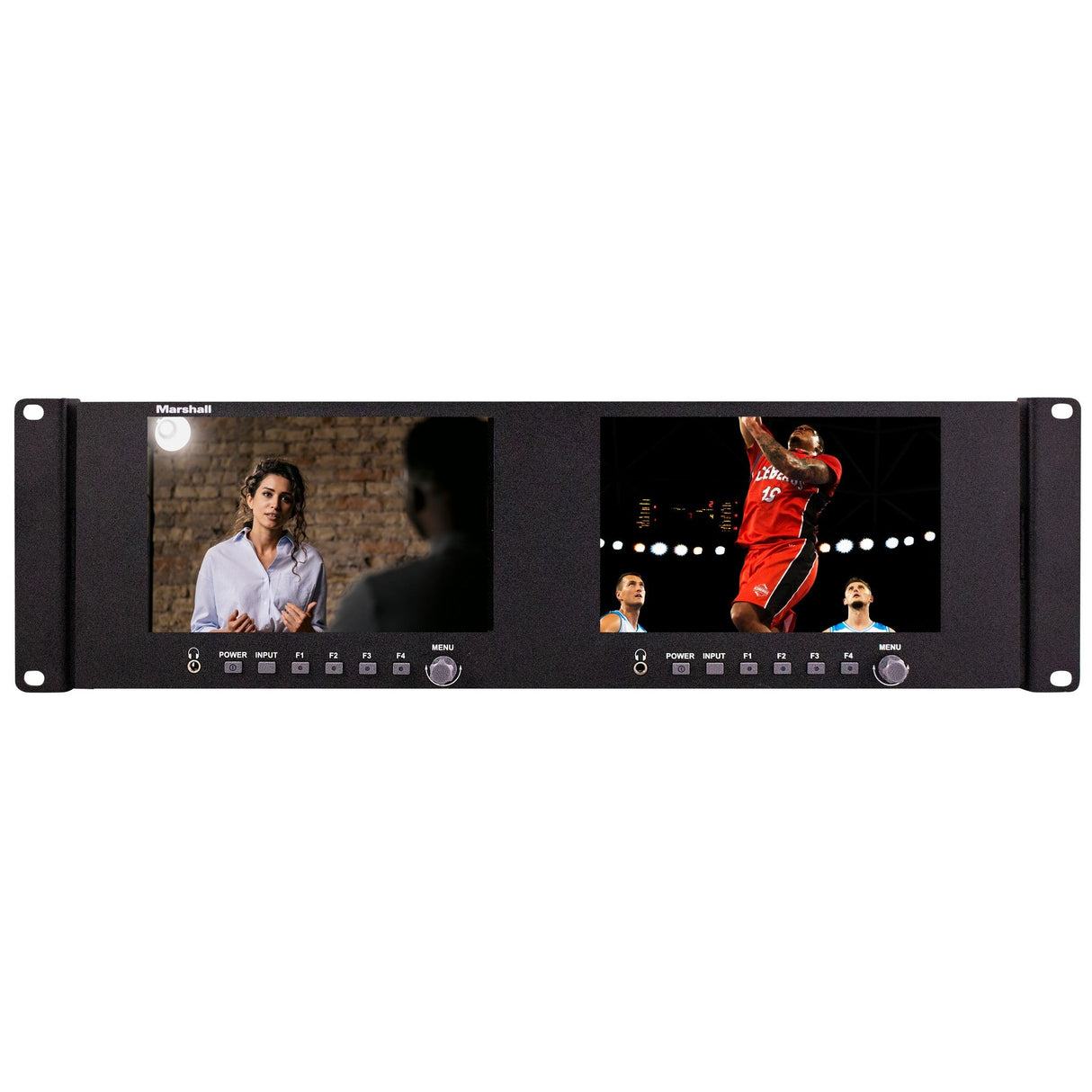 Marshall V-702W-12G 12G-SDI/HDMI Dual 7-Inch Rackmount Monitor