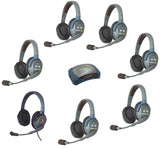 Eartec UltraLITE and HUB 7 person system 6 Double 1 Max 4G Double Headset