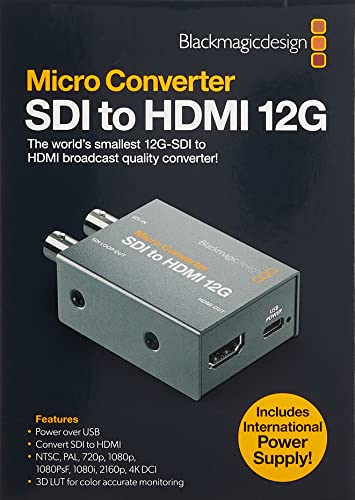 Blackmagic Design Micro Converter SDI to HDMI 12G with PSU (Used)