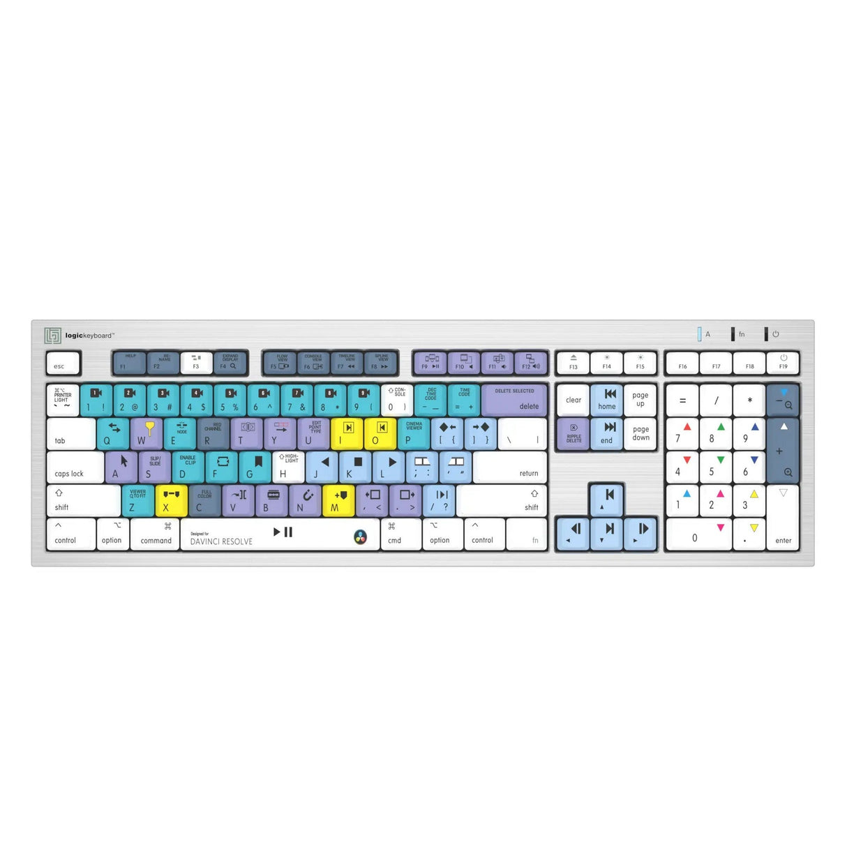 Logickeyboard DaVinci Resolve ALBA Slimline Shortcut keyboard for Mac