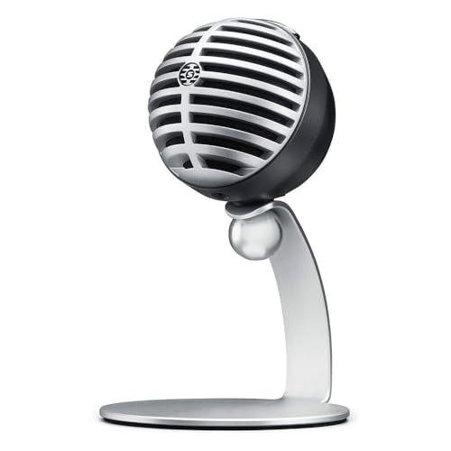 Shure MV5-DIG Digital Cardioid USB Condenser Microphone, Gray