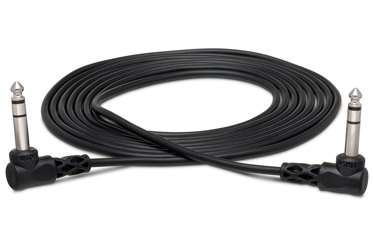 Hosa CSS-105RR Right-Angle 1/4-Inch to Right-Angle 1/4-Inch Balanced Interconnect Cable, 5-Feet