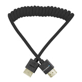 Kondor Blue Coiled Full HDMI Cable, 12-24-Inch, Black