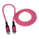 Kondor Blue KB-LightC-J iJustine Pink Lightning Cable for iPhone Charging and Sync USB-C, 3.3-Feet