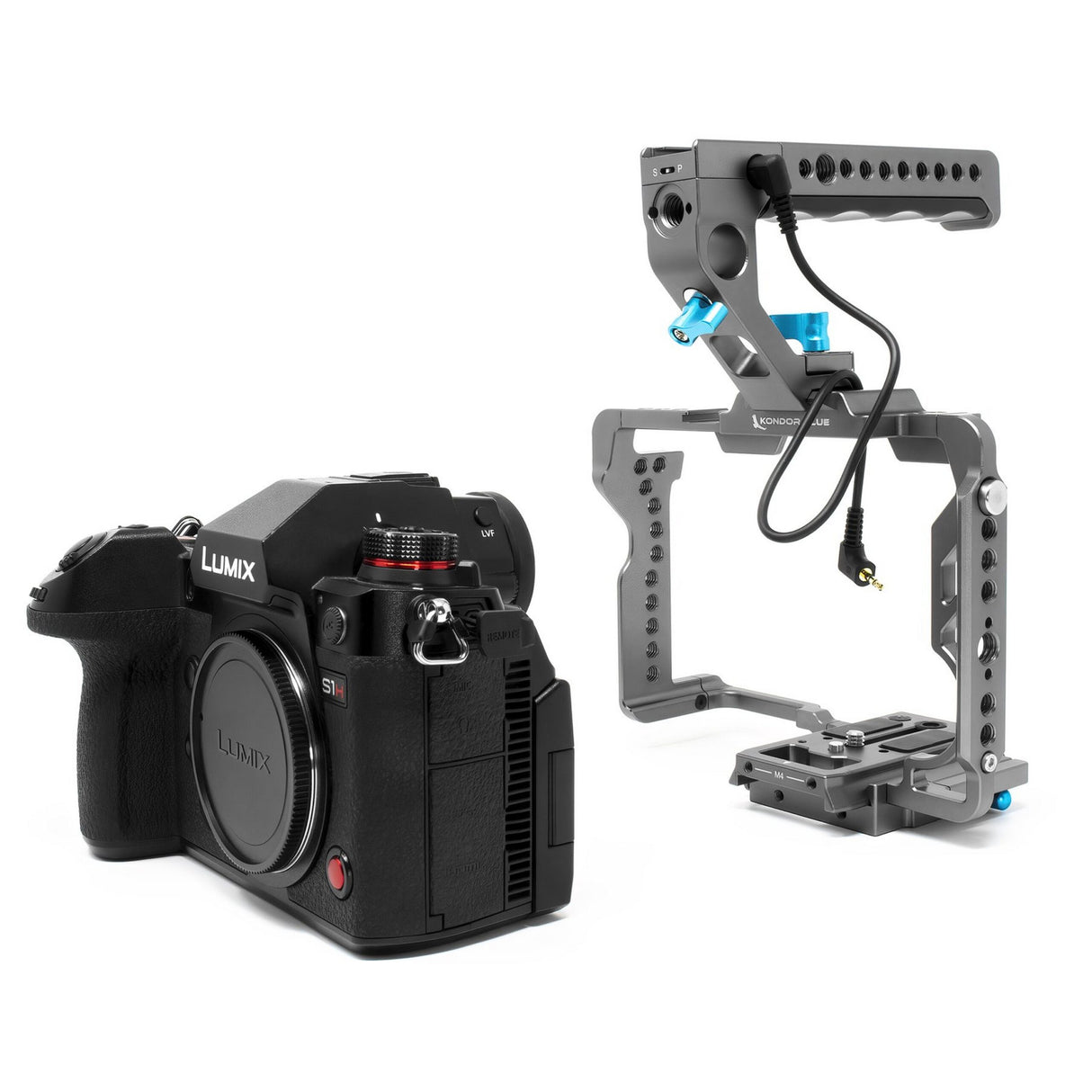 Kondor Blue S1H Panasonic Lumix S1/S1R/S1H Cage with Remote Trigger Handle